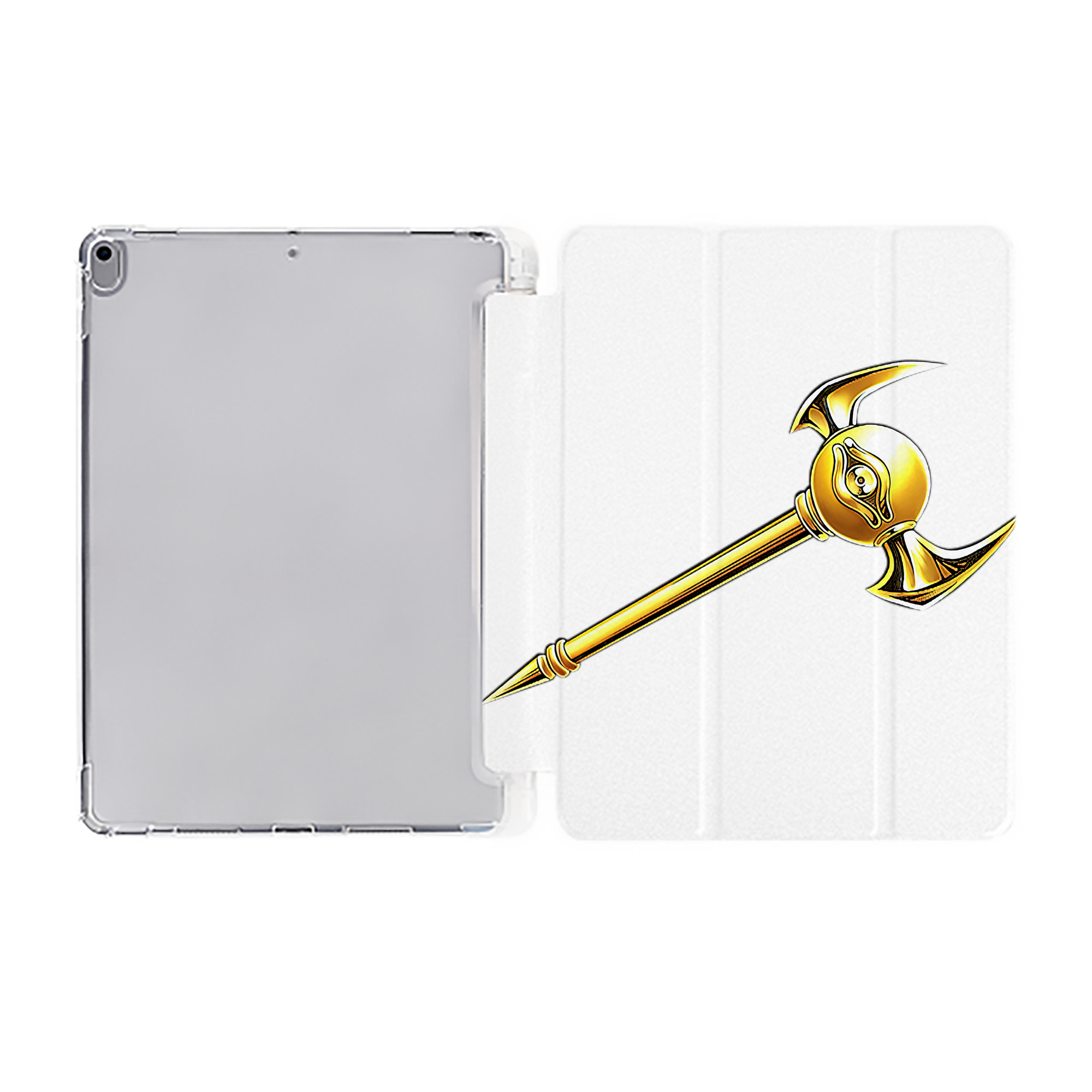 （画像用） 遊☆戯☆王 Yu-Gi-Oh! IPad ケース ペン収納付き 三つ折りスタンド PUレザー×シリコン 対応機種9.5/10.5/10.9インチ